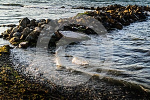 Rocks On The Evening Sea