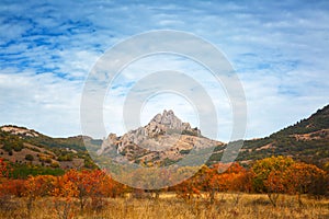 Rocks of the extinct volcano KaraDag