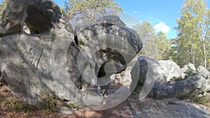 Rocks in Fontainebleau Forest