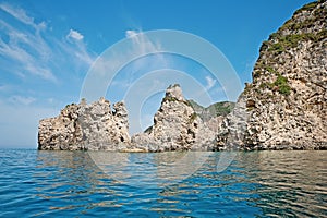 The rocks formation near Paleokastritsa, Corfu, Greece