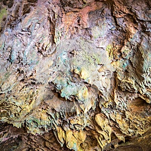 Rocks formations in Crystal Cave located in Sequoia National Park, California, USA