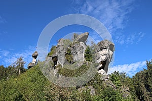 Rocks in Franconian Switzerland Bavaria Germany