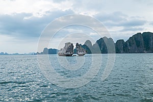 Rocks in Ha long Bay, Quang Ninh, Vietnam