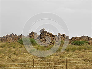 Rocks in a holiday resort close to Keetmanshoop in Namibia