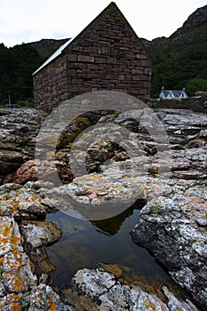 Rocks and home in scotland
