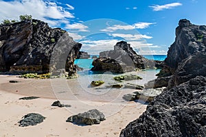 Rocks on Horseshoe Bay Beach, Bermuda