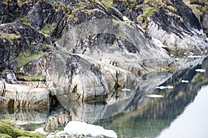 Rocks on Icefjord Ilulissat, Greenland
