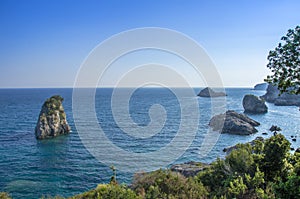 Rocks in Ionian sea - Parga, Greece