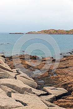 The rocks of isola rossa sardinia