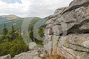 Rocks in Krkonose mountains