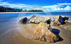 Rocks at Kuala Ibai beach photo