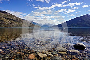 Rocks in the water of Lago Puelo