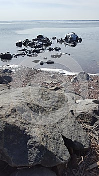 Rocks on the Lake Superior Shoreline