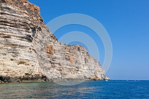 Rocks in lampedusa island sicily