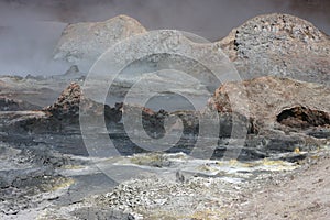 Rocks and lava in Sol de Manana