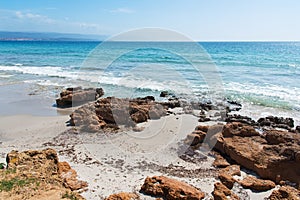 Rocks in Le Bombarde beach