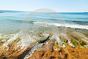 Rocks in Le Bombarde beach
