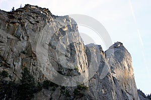 Rocks on left of Bridalveil Fall, Yosemite National Park, California