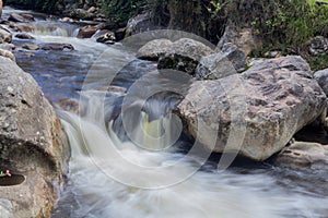 Rocks in the litle waterfall