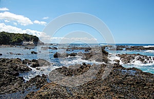 Rocks at low tide ocean coast