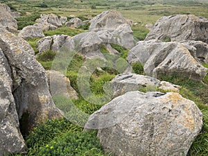 Rocks in the Mausoleum of the english, Santander, Cantabria