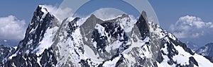 Rocks of Mont-Blanc massive