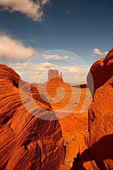 Between Rocks in Monument Valley Arizona