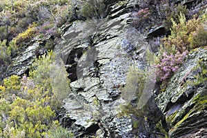 Rocks in a Mountain O Courel in Lugo, Galicia Spain photo