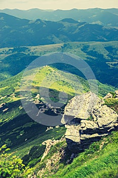 Rocks on a mountain ridge