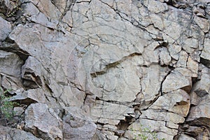 Rocks and mountains.Huge rocks and trees nature reserve. photo