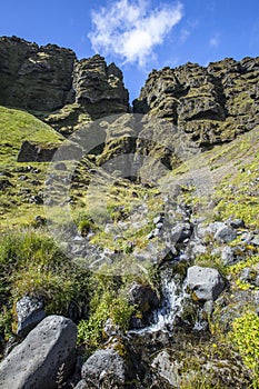 Rocks and mountains Landmannalaugar trek in Iceland