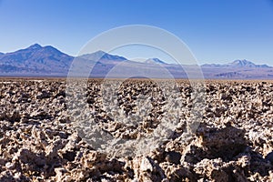 Rocks and mountains in Los Flamencos National Reserve