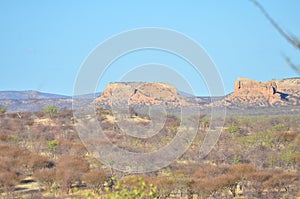 Rocks and Mountains in ugab valley Namibia Africa