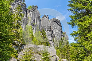 Rocks in the National park of Adrspach-Teplice rocks - Czech Republic