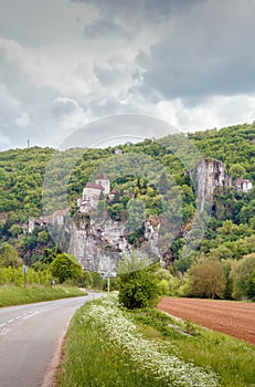 Rocks near Saint-Cirq-Lapopie, France