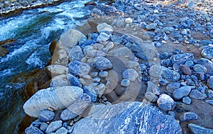 Rocks next to the river