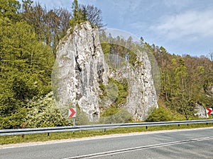 Rocks in Ojców National Park, Poland.