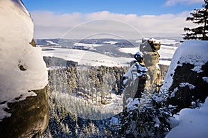 Rocks on Ostas mountain - Czech Republic photo