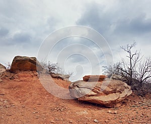 Rocks in Palo Duro Canyon state park.Texas