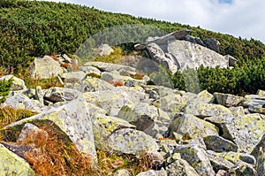 Skaly na vrchu Solisko. Vysoké Tatry, Slovensko