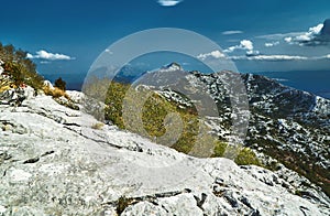 Rocks and peaks in the Mosor massif