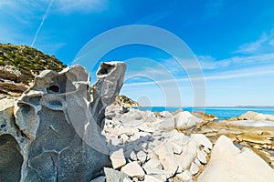 Rocks in Punta Molentis shore