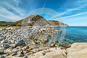 Rocks in Punta Molentis shore