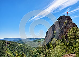 Rocks are remnants of Siberian taiga