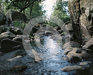 Rocks and river photo