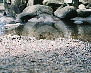 Rocks and river photo