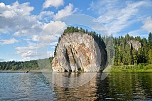 Rocks on the river Schugor in the Komi Republic.