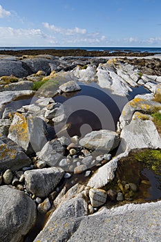 Rocks and rock pools in South Uist