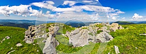 Rocks of Runa mountain. panoramic view photo