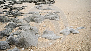 Rocks And Sand on Beach